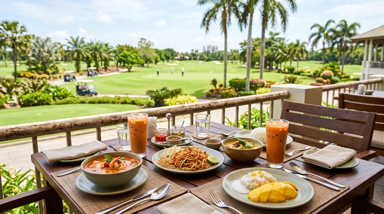 Thai food after golf
